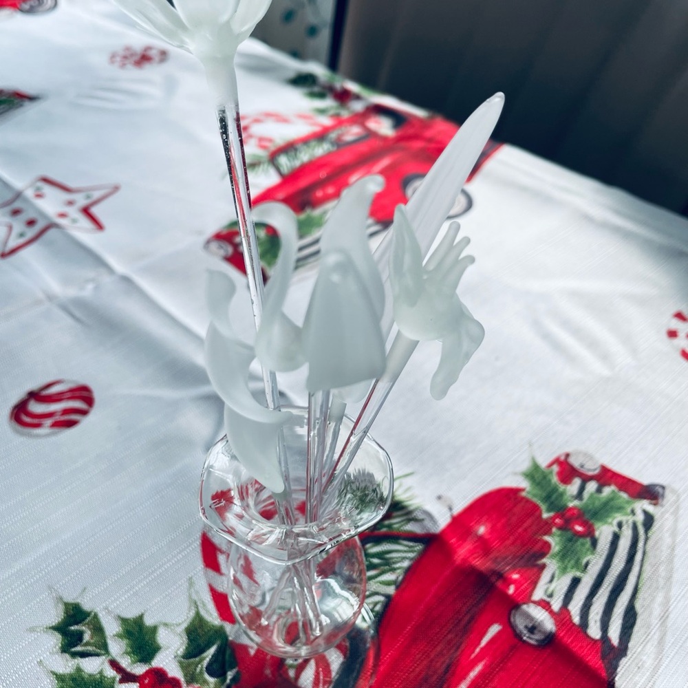 90’s Crystal flower vase